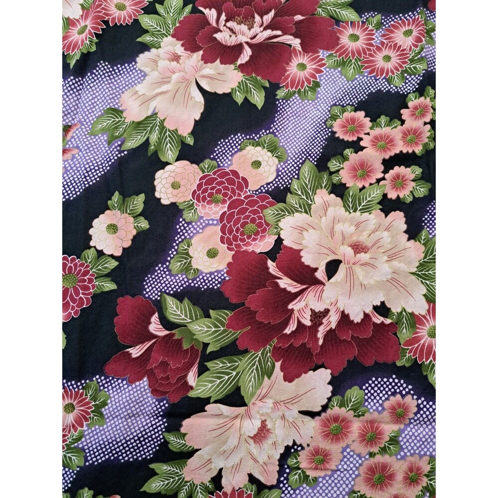 Kona Bay Vintage 2004 Cotton Floral Fabric KIKU-01 (129" x 43.5") 3.5+ Yards